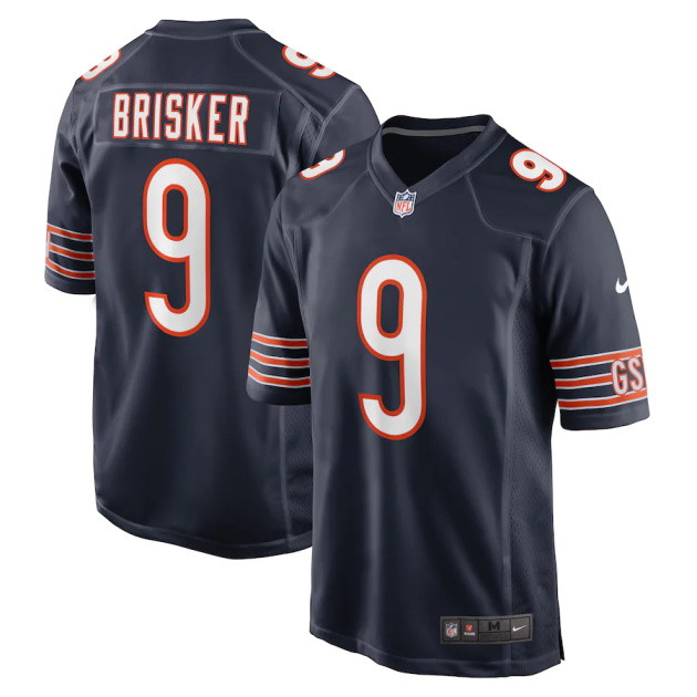 mens nike jaquan brisker navy chicago bears game player jersey
